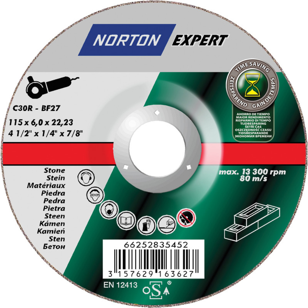 Norton EXPERT Stone Type 27 Depressed Centre Grinding Wheel