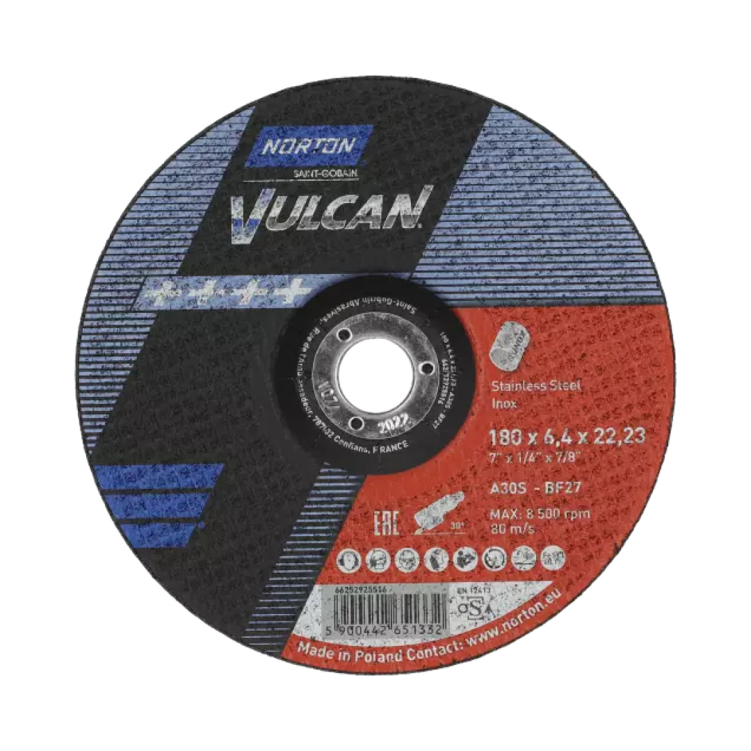 Norton Vulcan Grinding Discs Stainless Steel