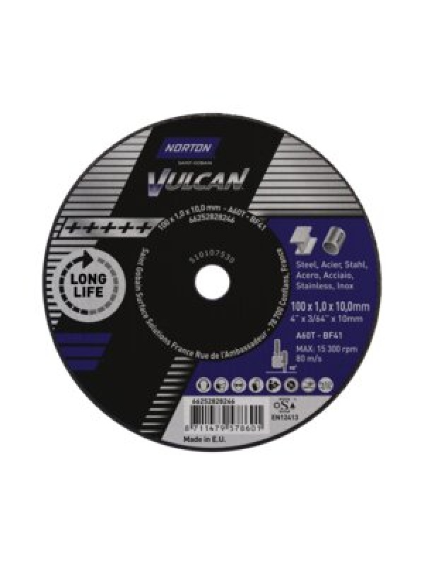 Norton Vulcan Straight Grinder Cutting Discs