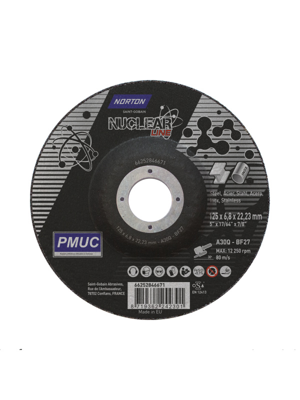 Norton PMUC Nuclear Deburring Wheel 125x6.8