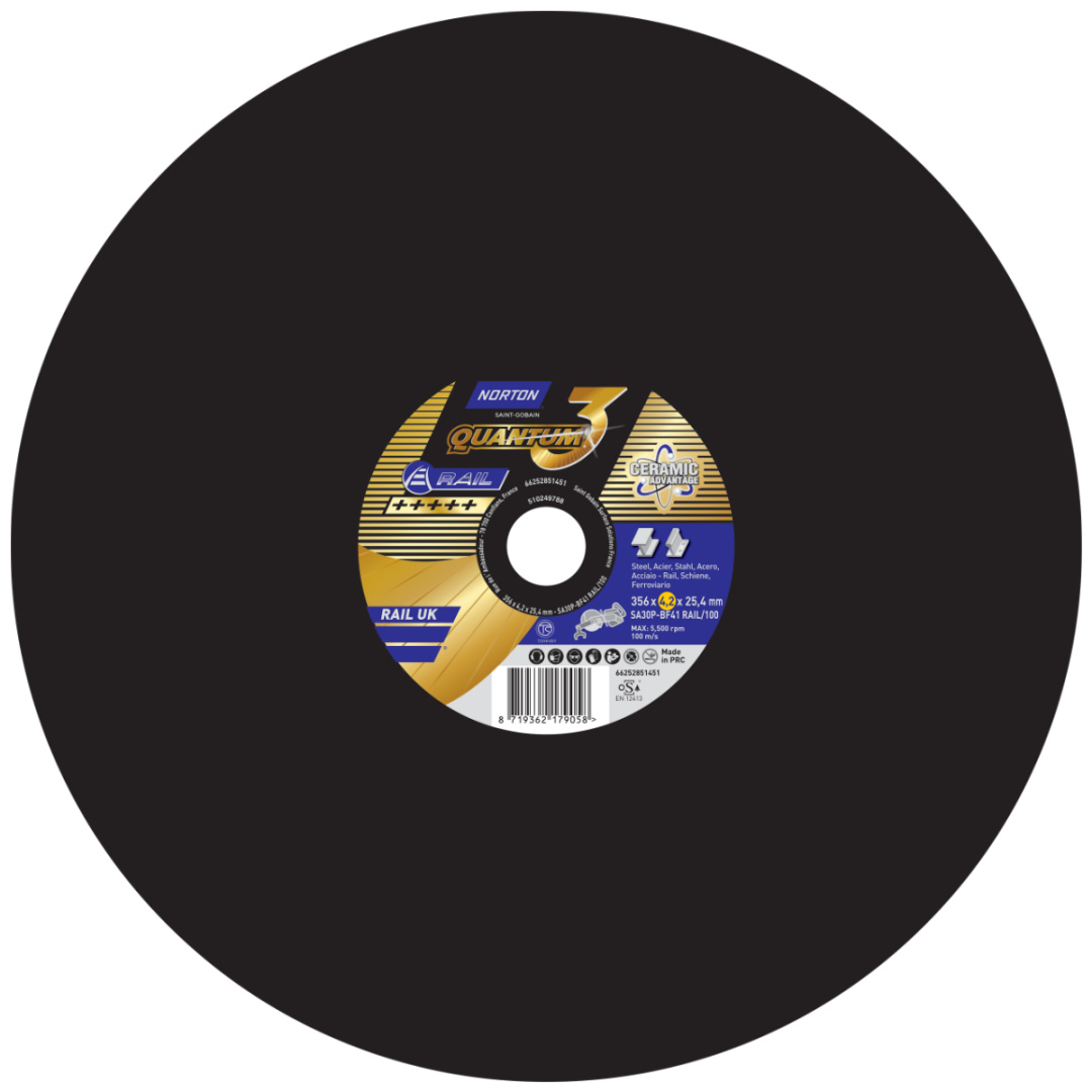 Norton Quantum3 Ceramic Rail Cutting Disc